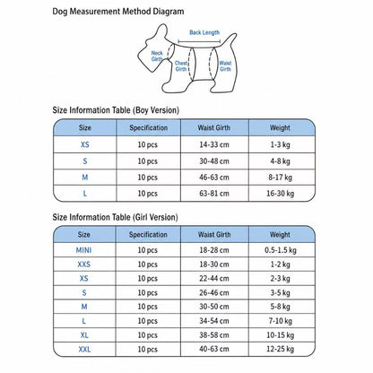 Disposable Dog Diapers (Male & Female) | Super Absorbent, Leak-Proof, Breathable