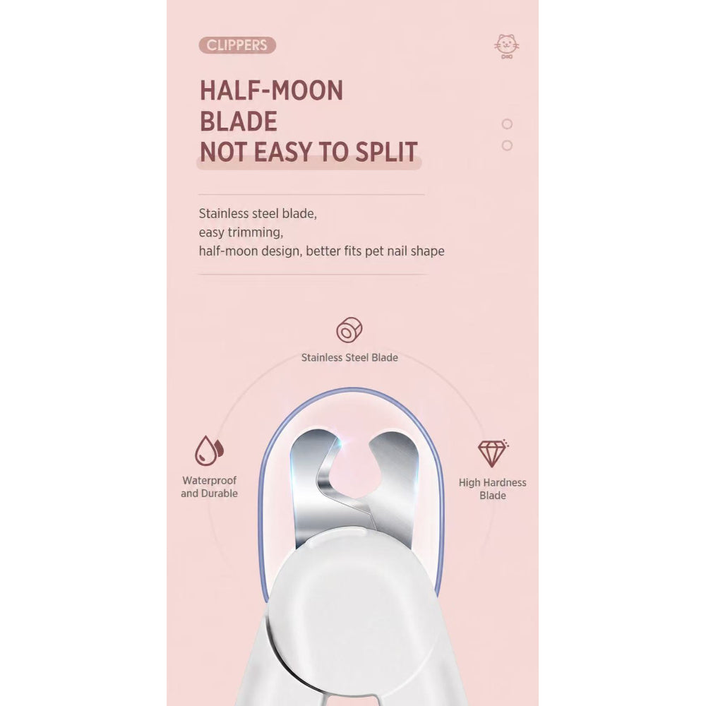LED Pet Nail Clipper with Light | Safe, Precise & Anti-Split Design