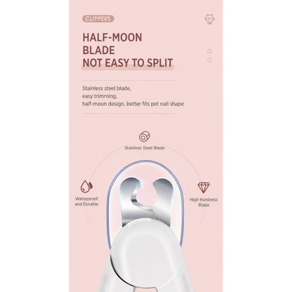 LED Pet Nail Clipper with Light | Safe, Precise & Anti-Split Design