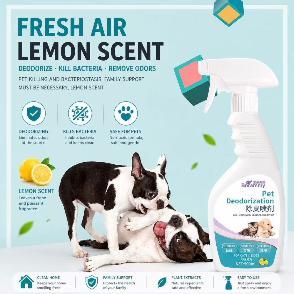 Pet Antibacterial Deodorizing Spray 500ml – Odor Remover & Hygiene Solution