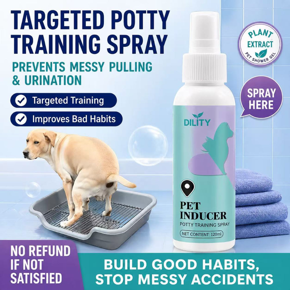Pet Toilet Training Inducer Spray 120ml – Positioning Attractant for Dogs & Cats