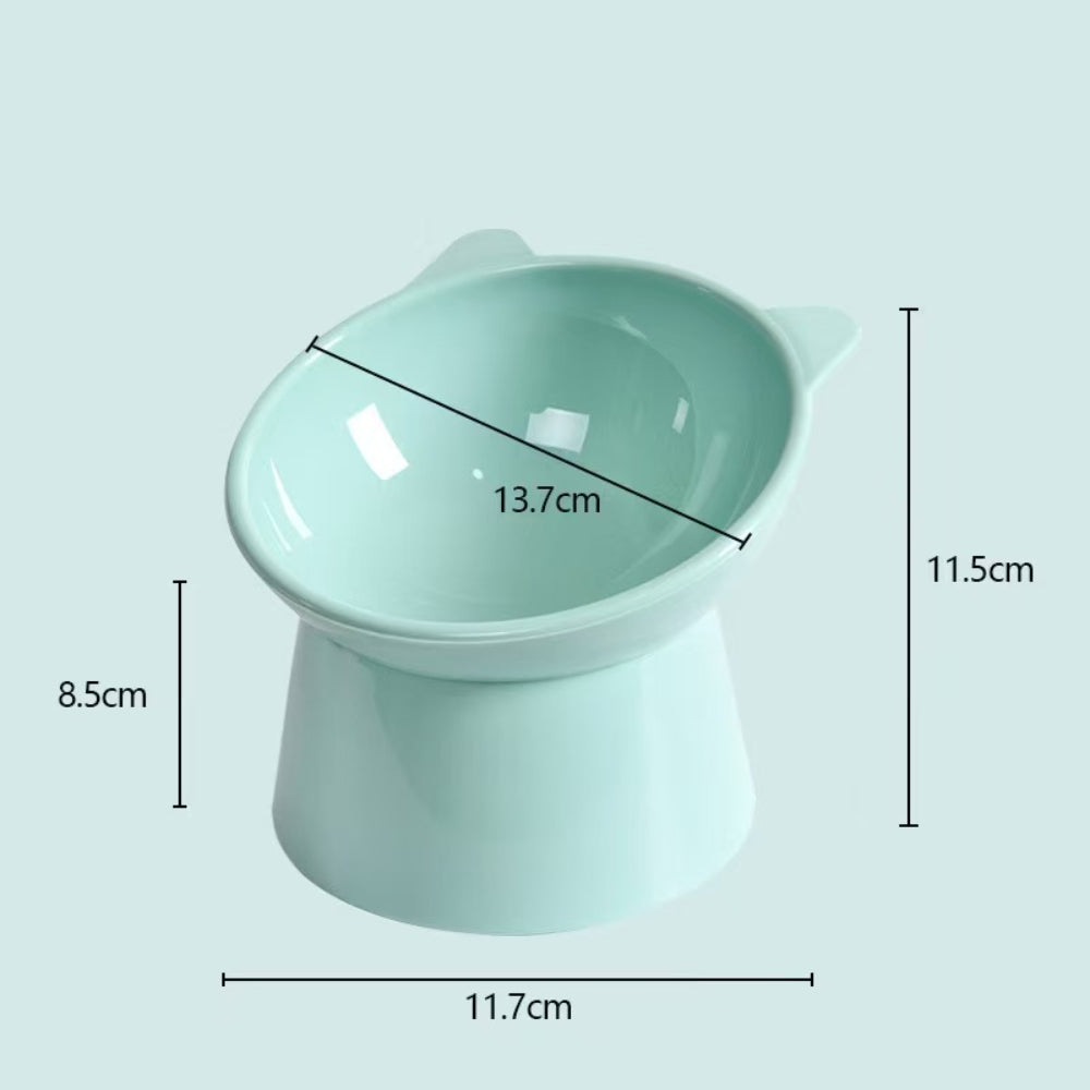 Nordic Tilted Elevated Cat Bowl – Anti-Spill Neck Protection Pet Feeding Bowl