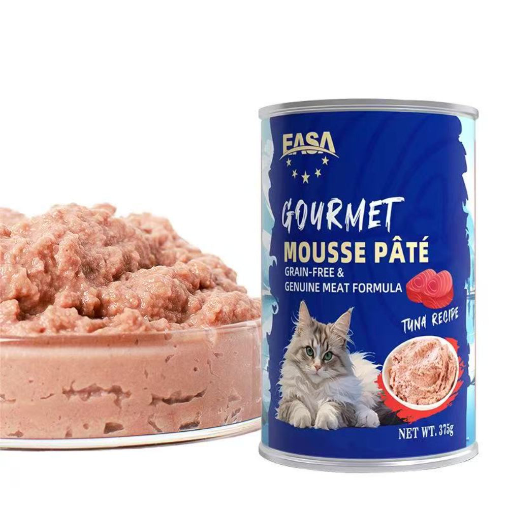 Gourmet Mousse Pâté Wet Cat Food (375g x 30 Cans) – Chicken / Tuna / Salmon