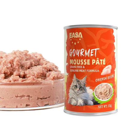 Gourmet Mousse Pâté Wet Cat Food (375g x 30 Cans) – Chicken / Tuna / Salmon