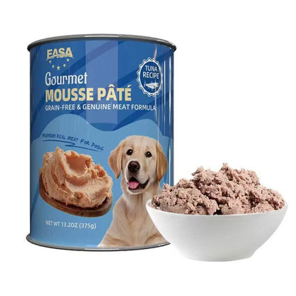 Gourmet Mousse Pâté Wet Dog Food (375g x 30 Cans) – Chicken / Beef / Tuna