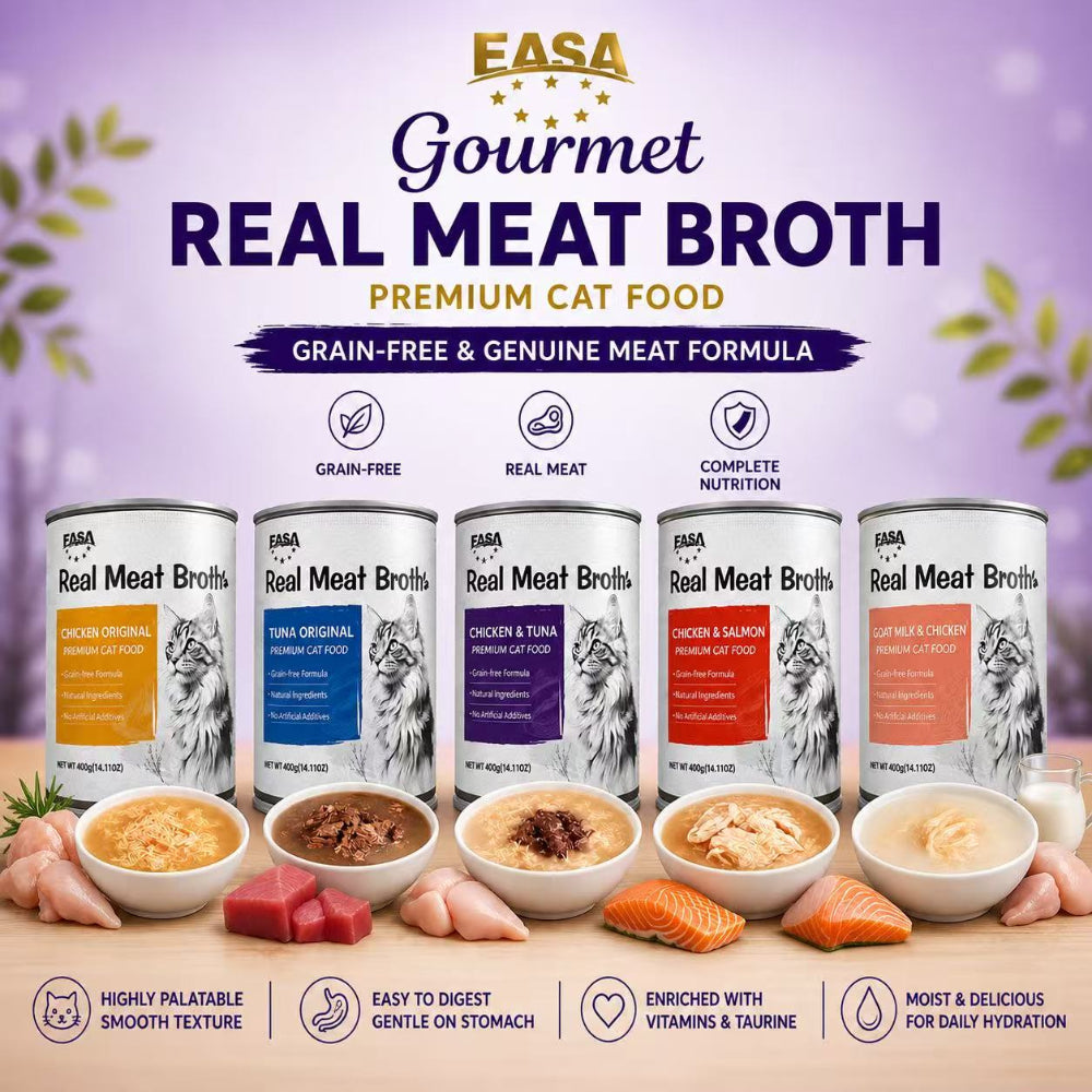EASA Real Meat Broth Premium Cat Food 400g – Mixed Flavors