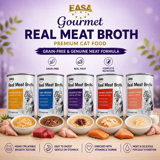 EASA Real Meat Broth Premium Cat Food 400g – Mixed Flavors