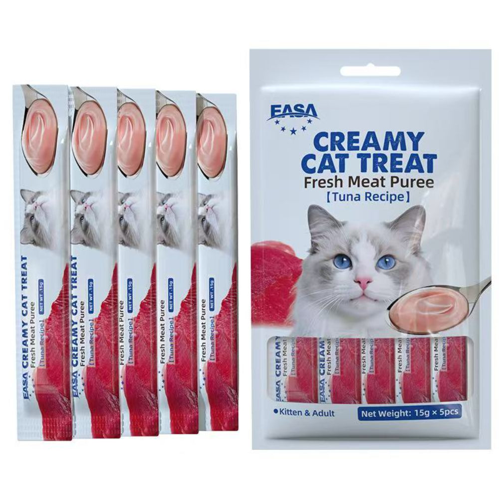 EASA Creamy Cat Treat – Fresh Meat Puree (Chicken / Tuna / Salmon) 15g × 5pcs