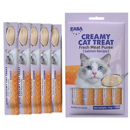 EASA Creamy Cat Treat – Fresh Meat Puree (Chicken / Tuna / Salmon) 15g × 5pcs