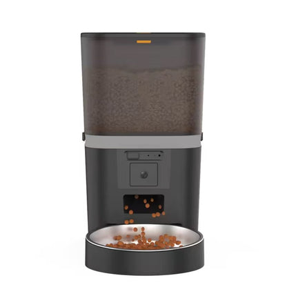 Smart Pet Feeder with 480P Camera, 6L Capacity, App Control (Tuya), Automatic Feeding System