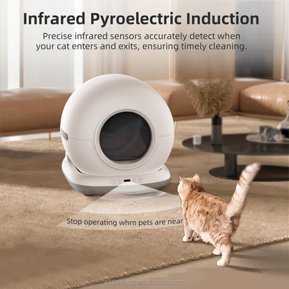 TikPaws CB002 Smart Self-Cleaning Cat Litter Box – 1080P Camera Automatic Cat Toilet with UV Sterilization & App Control