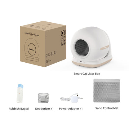 TikPaws CB002 Smart Self-Cleaning Cat Litter Box – 1080P Camera Automatic Cat Toilet with UV Sterilization & App Control