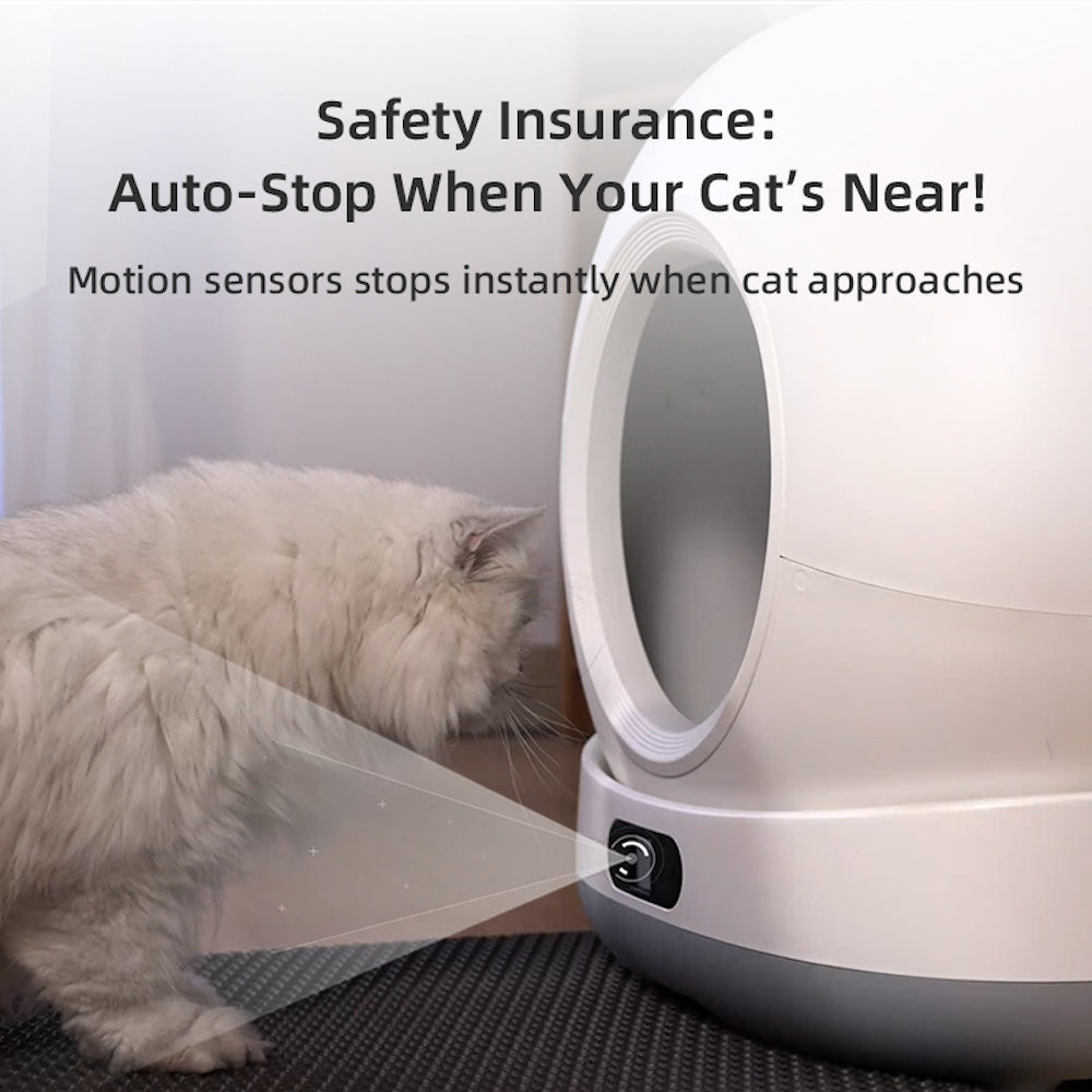 TikPaws CB004 Smart Cat Litter Box – 1080P Camera Self-Cleaning Cat Toilet with Smart LCD & App Control