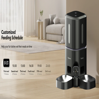 TikPaws CC002 Smart Pet Feeder 2026  – 7L Dual Bowl Automatic Feeder with 1080P Camera & App Control