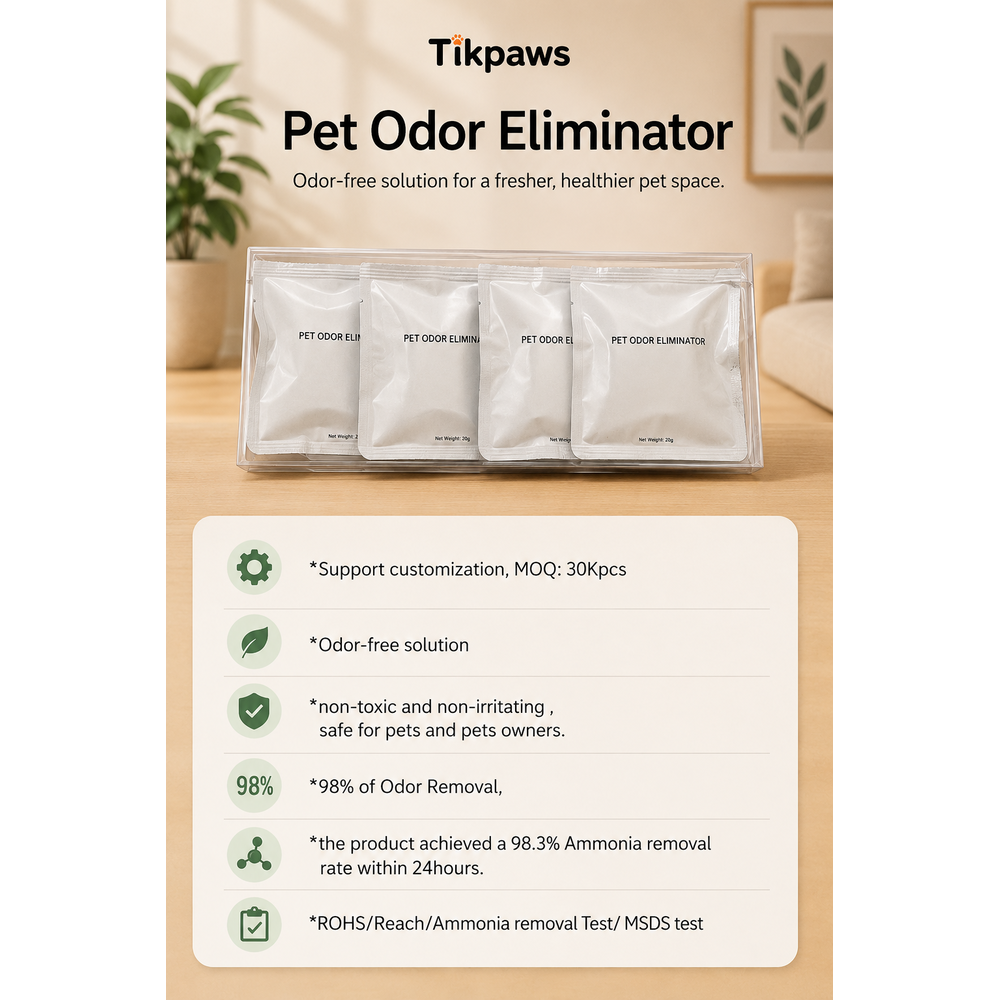 TikPaws Pet Odor Eliminator – Advanced Deodorizing Solution for Litter Boxes & Pet Spaces