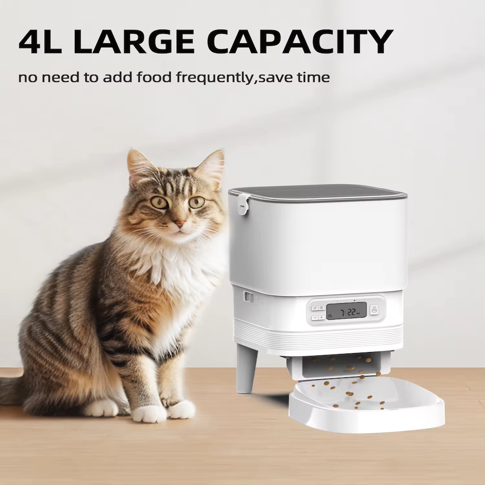 TikPaws PF11 Automatic Pet Feeder – Programmable Smart Feeder with Elevated Stainless Steel Bowl