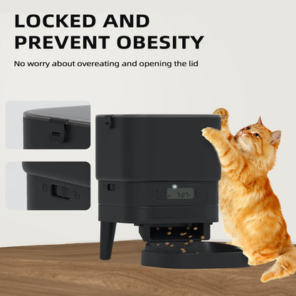 TikPaws PF11 Automatic Pet Feeder – Programmable Smart Feeder with Elevated Stainless Steel Bowl