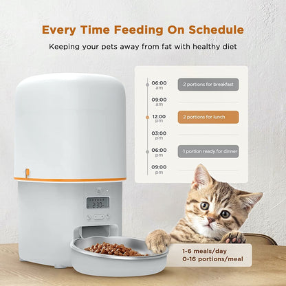 TikPaws PF01 Automatic Pet Feeder – Programmable Food Dispenser with LCD Display & Scientific Portion Control