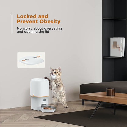 TikPaws PF01 Automatic Pet Feeder – Programmable Food Dispenser with LCD Display & Scientific Portion Control