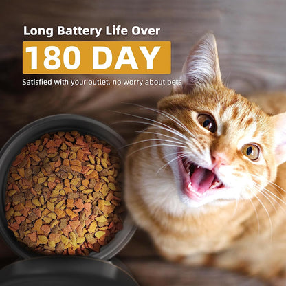 TikPaws PF02 Smart Pet Feeder – Automatic Food Dispenser with WiFi, Voice Recording & LCD Display