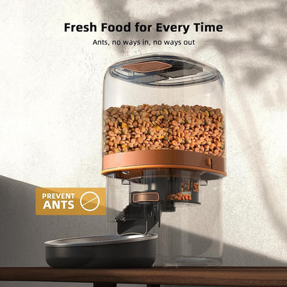 TikPaws PF02 Smart Pet Feeder – Automatic Food Dispenser with WiFi, Voice Recording & LCD Display