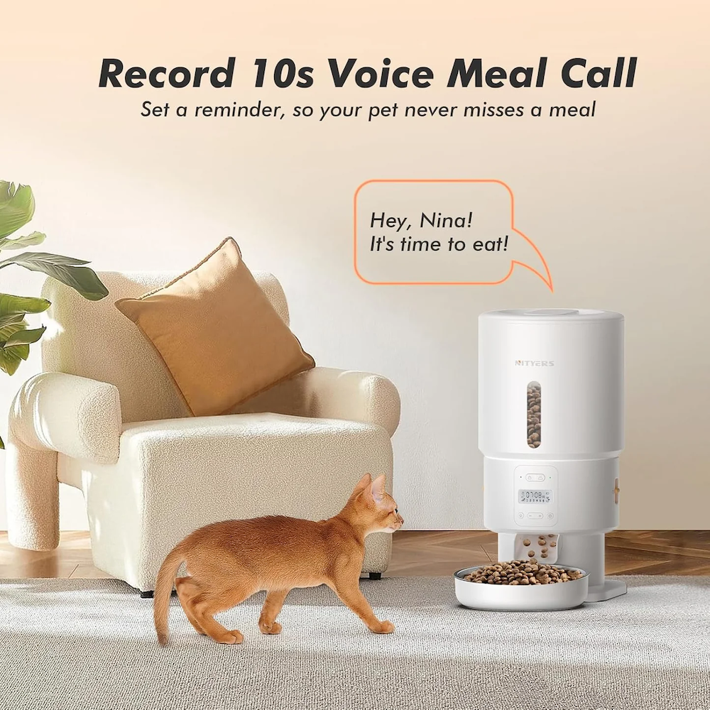 TikPaws PF02-P5L Automatic Pet Feeder – Programmable Food Dispenser with Scheduled Feeding & Portion Control