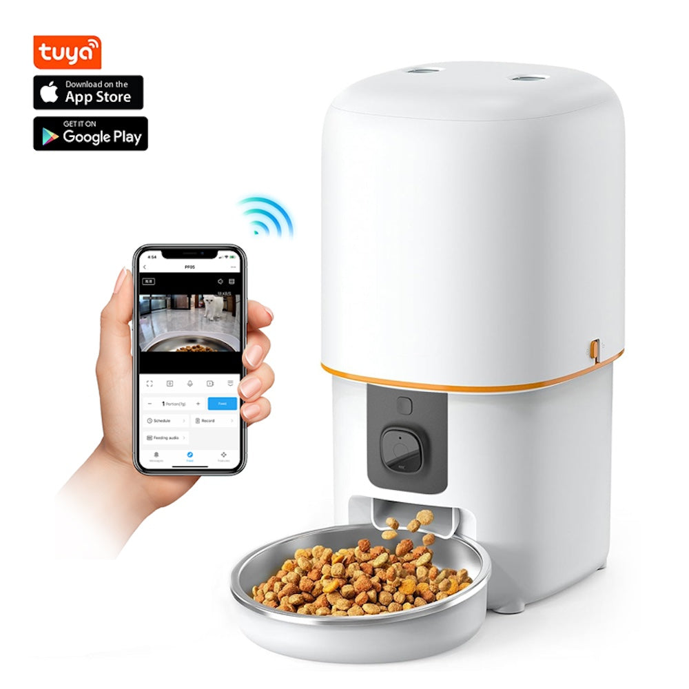 TikPaws PF05 Smart Pet Feeder – 1080P Camera Automatic Food Dispenser with Dual WiFi & Voice Recording
