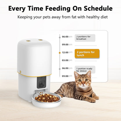 TikPaws PF05 Smart Pet Feeder – 1080P Camera Automatic Food Dispenser with Dual WiFi & Voice Recording