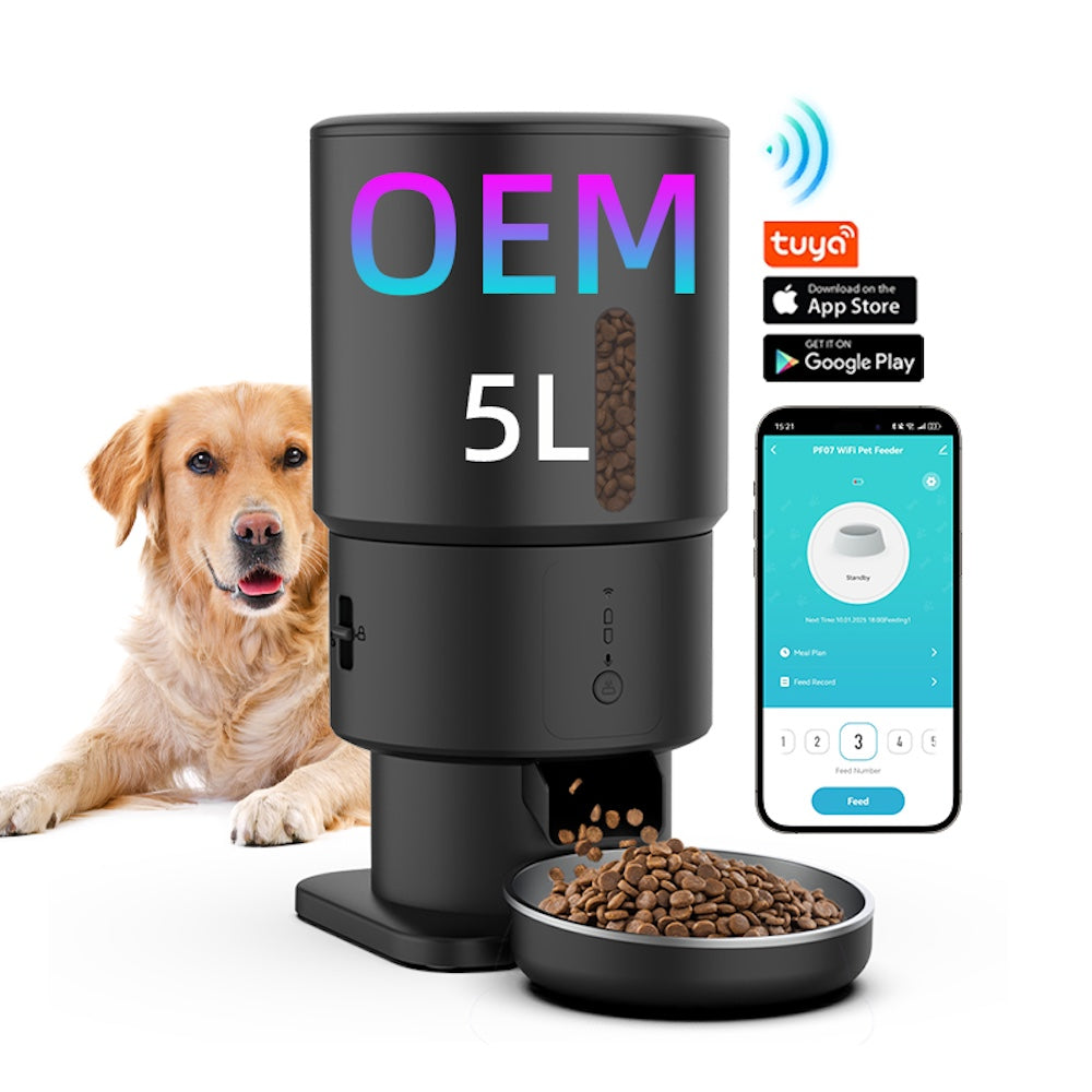 TikPaws PF07-5L Smart Pet Feeder – 5L Automatic Food Dispenser with Dual WiFi & App Control