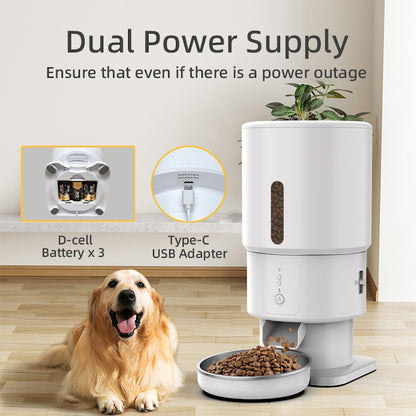 TikPaws PF07-5L Smart Pet Feeder – 5L Automatic Food Dispenser with Dual WiFi & App Control