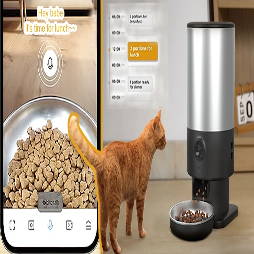 TikPaws PF09 Dual Smart Pet Feeder – 5L Automatic Dual Bowl Food Dispenser with 1080P Camera, Dual WiFi &amp; Voice Recording