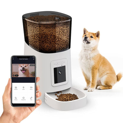 Smart Pet Feeder PP003 – 6L Automatic Pet Food Dispenser with 1080P Camera, Voice Recording & Smart Feeding Schedule