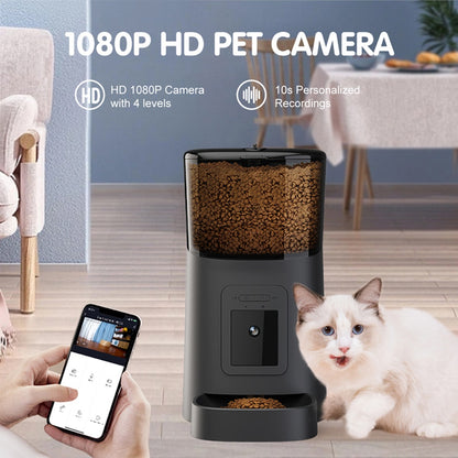 Smart Pet Feeder PP003 – 6L Automatic Pet Food Dispenser with 1080P Camera, Voice Recording & Smart Feeding Schedule