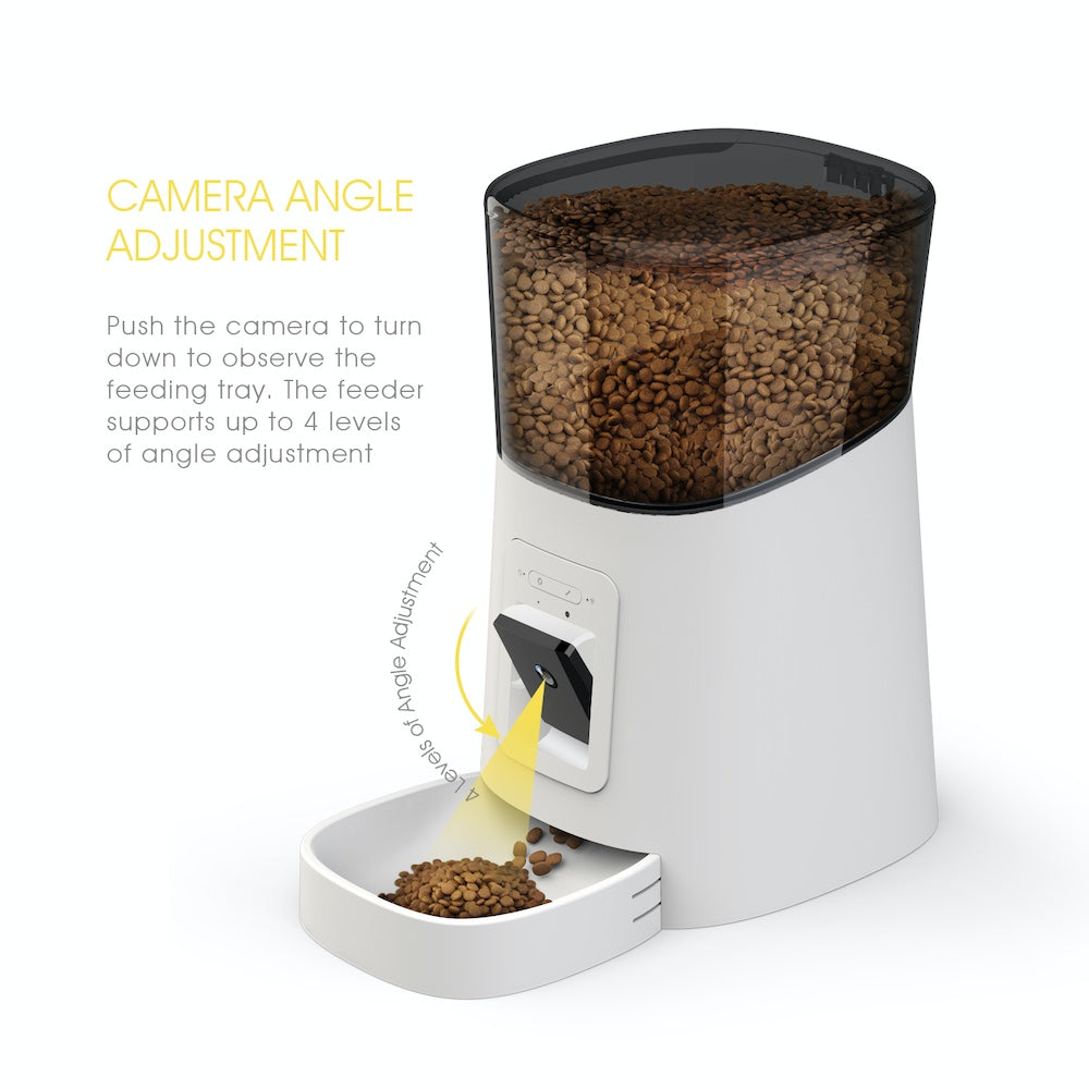 TikPaws PP003-Pro Smart WiFi Pet Feeder – 6L Automatic Food Dispenser with Camera, 2.4GHz WiFi & Voice Recording