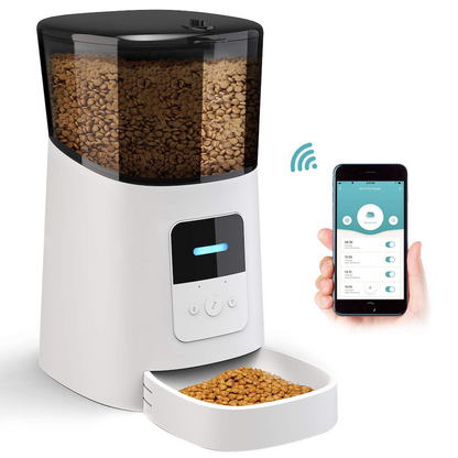 TikPaws PP005 WiFi Smart Pet Feeder – 6L Automatic Food Dispenser , 2.4GHz WiFi & Voice Recording