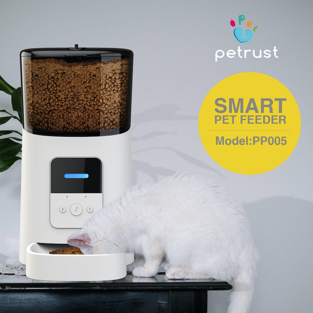 TikPaws PP005 WiFi Smart Pet Feeder – 6L Automatic Food Dispenser , 2.4GHz WiFi & Voice Recording