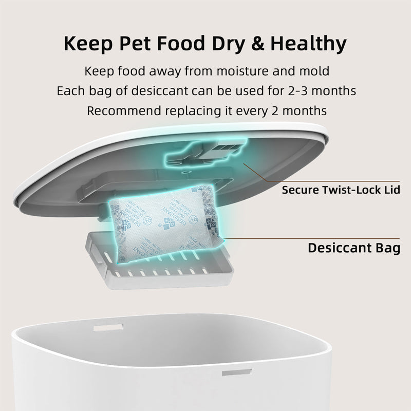 TikPaws QQ023 Smart Pet Feeder – 4L Automatic Food Dispenser with WiFi Control, LCD Display & Voice Recording