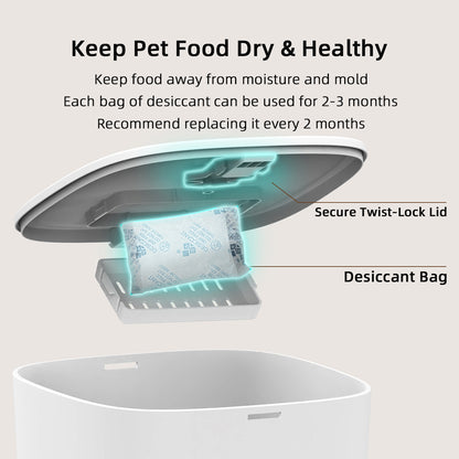 TikPaws QQ023 Smart Pet Feeder – 4L Automatic Food Dispenser with WiFi Control, LCD Display & Voice Recording