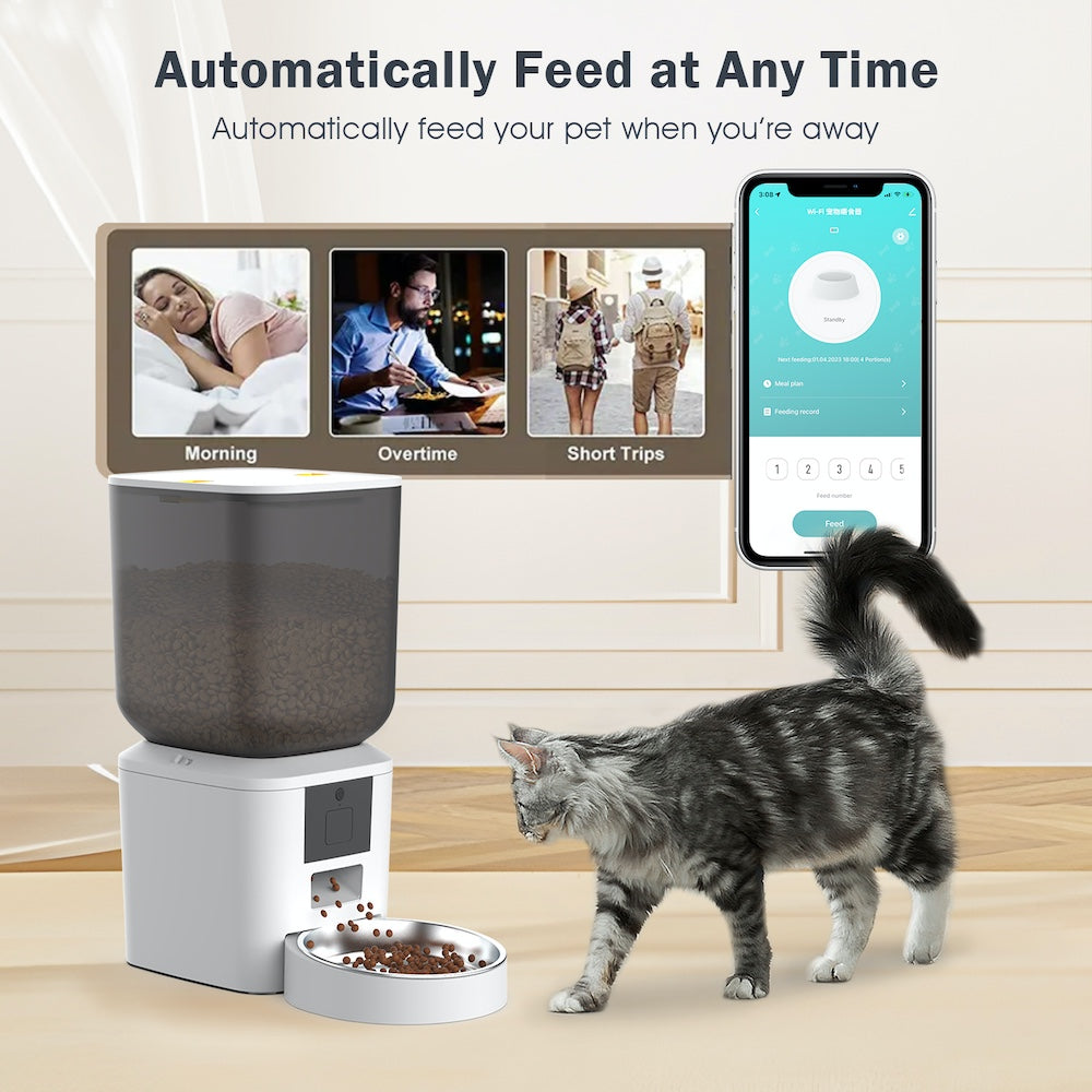 TikPaws QQ003 WiFi Pet Feeder – 7L Automatic Food Dispenser with Smart Scheduling & Voice Recording