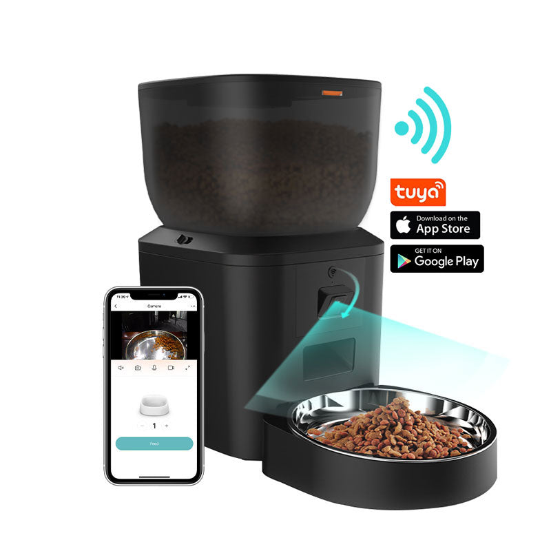 TikPaws QQ025 Smart Pet Feeder – 4L Automatic Food Dispenser with 480P Camera, LCD Display & App Control