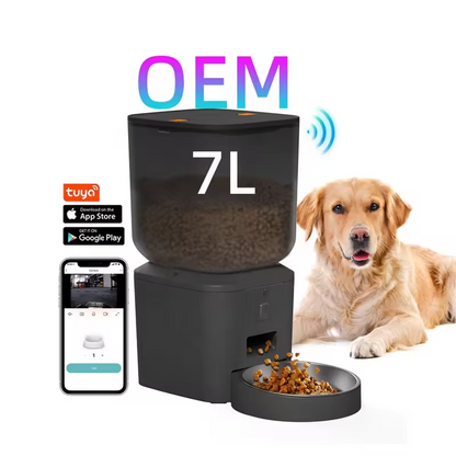 TikPaws QQ025 Smart Pet Feeder – 7L Automatic Food Dispenser with 480P Camera, 2.4GHz WiFi & App Control