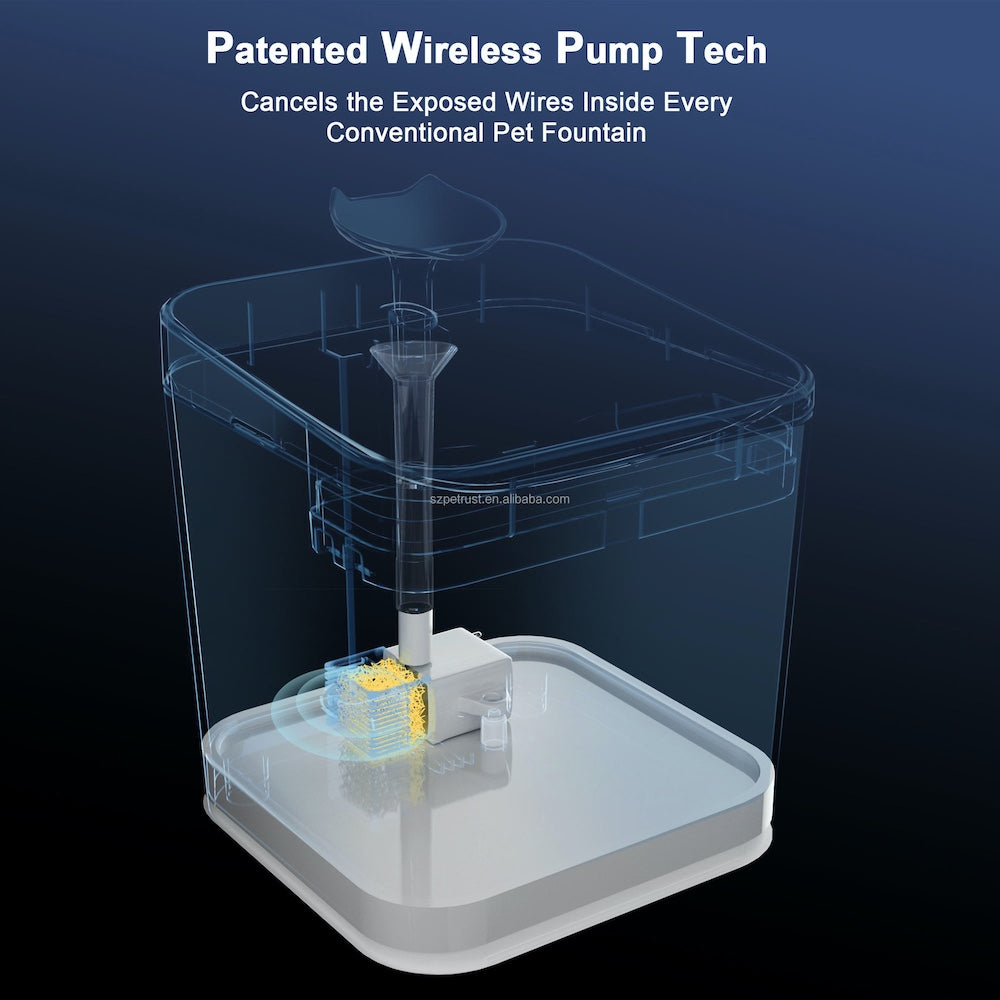 TikPaws TK-WF001 Automatic Pet Water Fountain – 2.2L Smart Drinking Fountain for Cats & Dogs