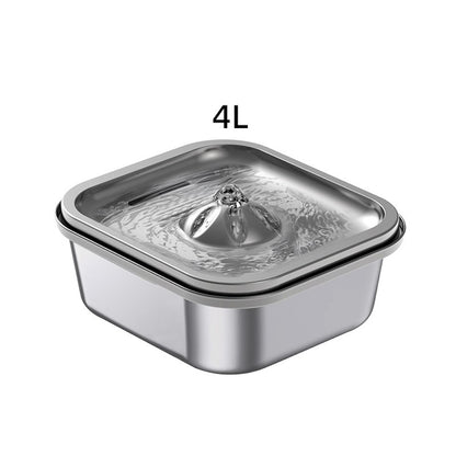 TikPaws TK-WF008A Stainless Steel Pet Water Fountain – 4L Automatic Drinking Fountain for Cats & Dogs