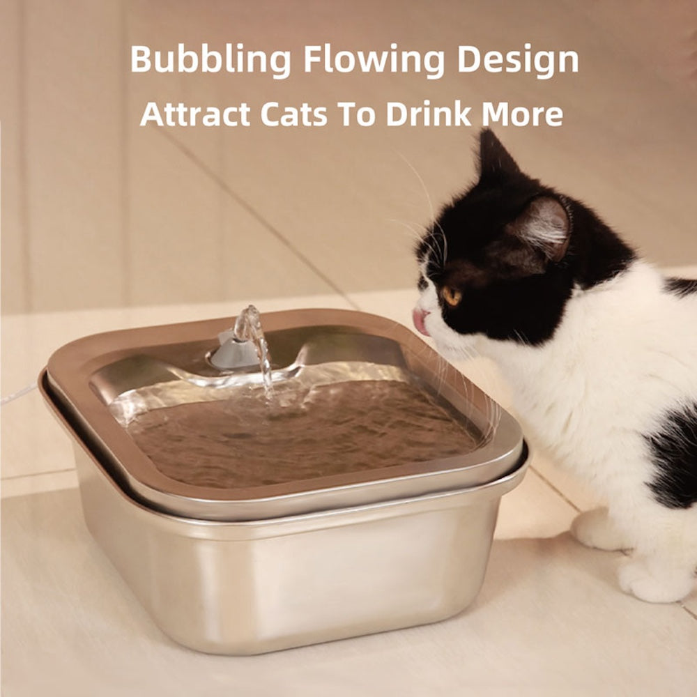 TikPaws TK-WF118 Smart Pet Water Fountain – 4L Stainless Steel Automatic Fountain with App Control & LED Alerts
